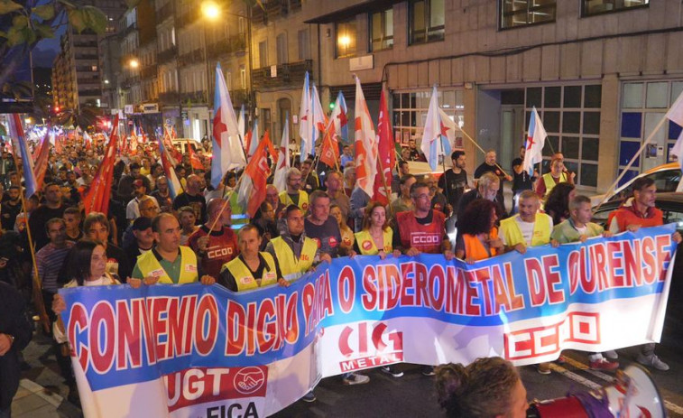 Acuerdo entre sindicatos y patronal por la propuesta salarial desconvoca la huelga del metal en Ourense