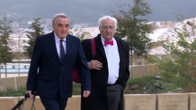 Los expertos en 'ERTMS' Jorge Iglesias y Jaime Tamarit, a su llegada al juicio del Alvia por el accidente ocurrido en Angrois