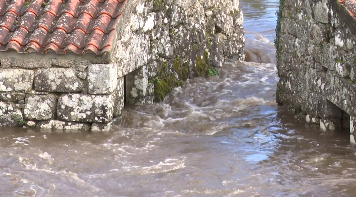 Molinos inundados en Ponte Maceira el 19 de diciembre