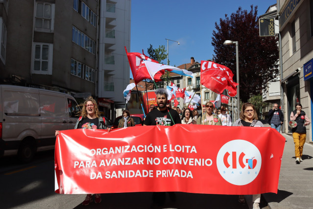 Movilización de personal de la sanidad privada en Santiago de Compostela