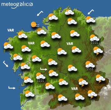 Predicciones meteorológicas para este martes en Galicia: Cielo parcialmente nubl