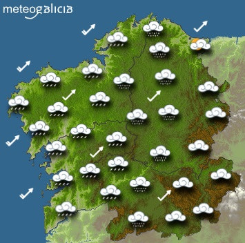 Predicciones meteorológicas para este viernes en Galicia: Lluvias débiles durante la mañana en A Coruña y Pontevedra
