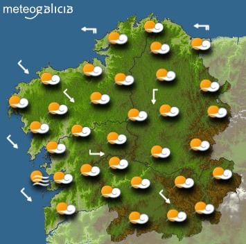 Predicciones meteorológicas para este miércoles en Galicia: Cielo poco nublado y temperaturas sin cambios significativos
