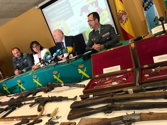 Retirado de la circulación uno de los mayores arsenales de Galicia con 84 armas y 3.411 cartuchos metálicos