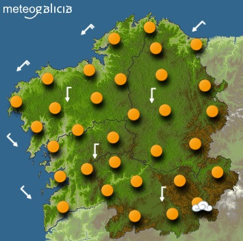 Predicciones meteorológicas para este jueves en Galicia: Sol y calor en toda la comunidad con temperaturas en ascenso