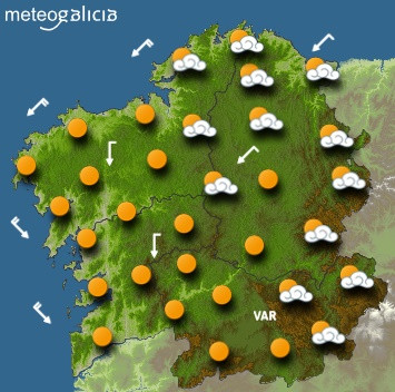 Predicciones meteorológicas para este viernes en Galicia: Cielo poco  nublado y temperaturas máximas en ascenso