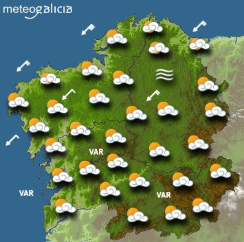 Predicciones meteorológicas para este sábado en Galicia: Intervalos nubosos y temperaturas máximas en descenso