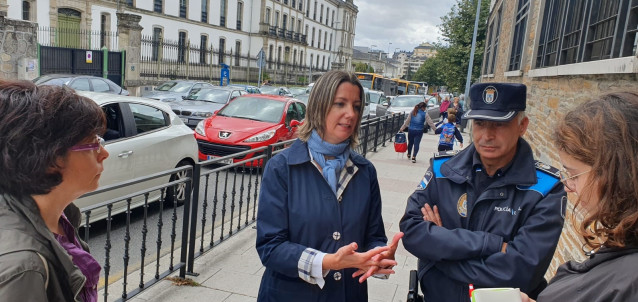 La alcaldesa de Lugo, Lara Méndez, informa de novedades de tráfico.