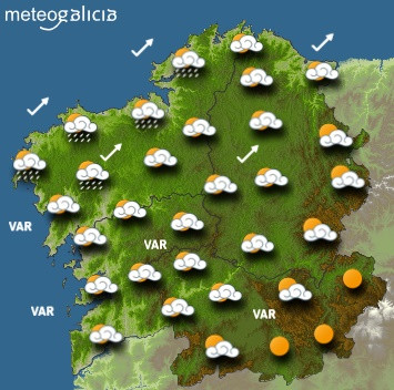 Predicciones para el martes 8 de octubre en Galicia,