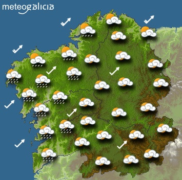 Predicciones para el martes 15 de octubre en Galicia.