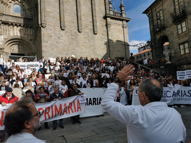 Manifestación de médicos de atención primaria este sábado en Santiago de Compostela