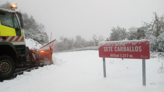 Nieve en la provincia de Lugo.