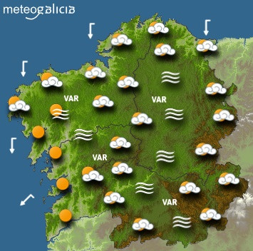 Predicciones para el viernes 10 de enero en Galicia.
