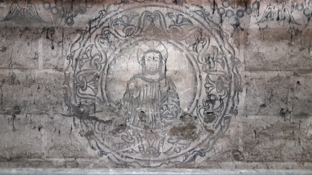 Pinturas murales localizadas en el monasterio de San Vicente do Pino