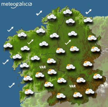 Predicciones para el martes 11 de febrero en Galicia.