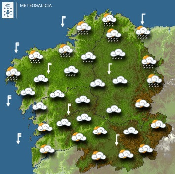 Predicciones para el miércoles 16 de marzo en Galicia.