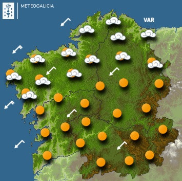 Predicciones para el martes 5 de abril en Galicia.