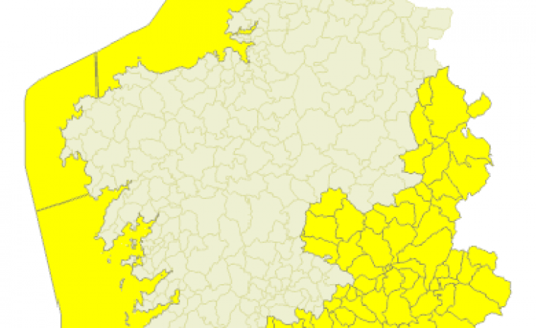 Alerta amarilla por frío en el interior y montaña de Lugo y Ourense y por olas en el litoral de A Coruña y Pontevedra