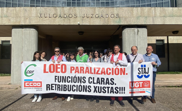 Empieza la huelga de los funcionarios de la justicia en los juzgados de Galicia con seguimiento dispar