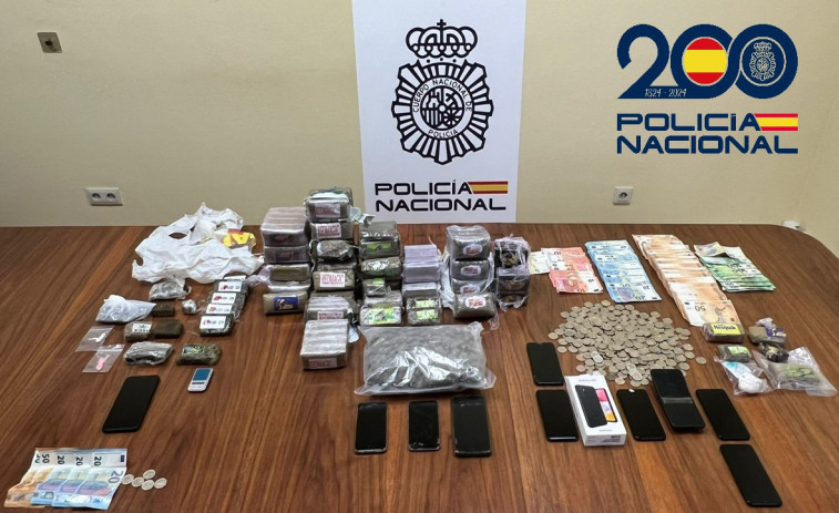 Golpe al menudeo de droga en Ourense con cinco detenciones y 14 kilos de hachís aprehendidos