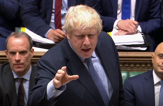 Boris johnson en el parlamento